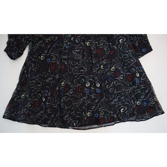 Joie Women's Sz XS Caviar Multi Roma Printed Silk Georgette Dress - Picture 5 of 11